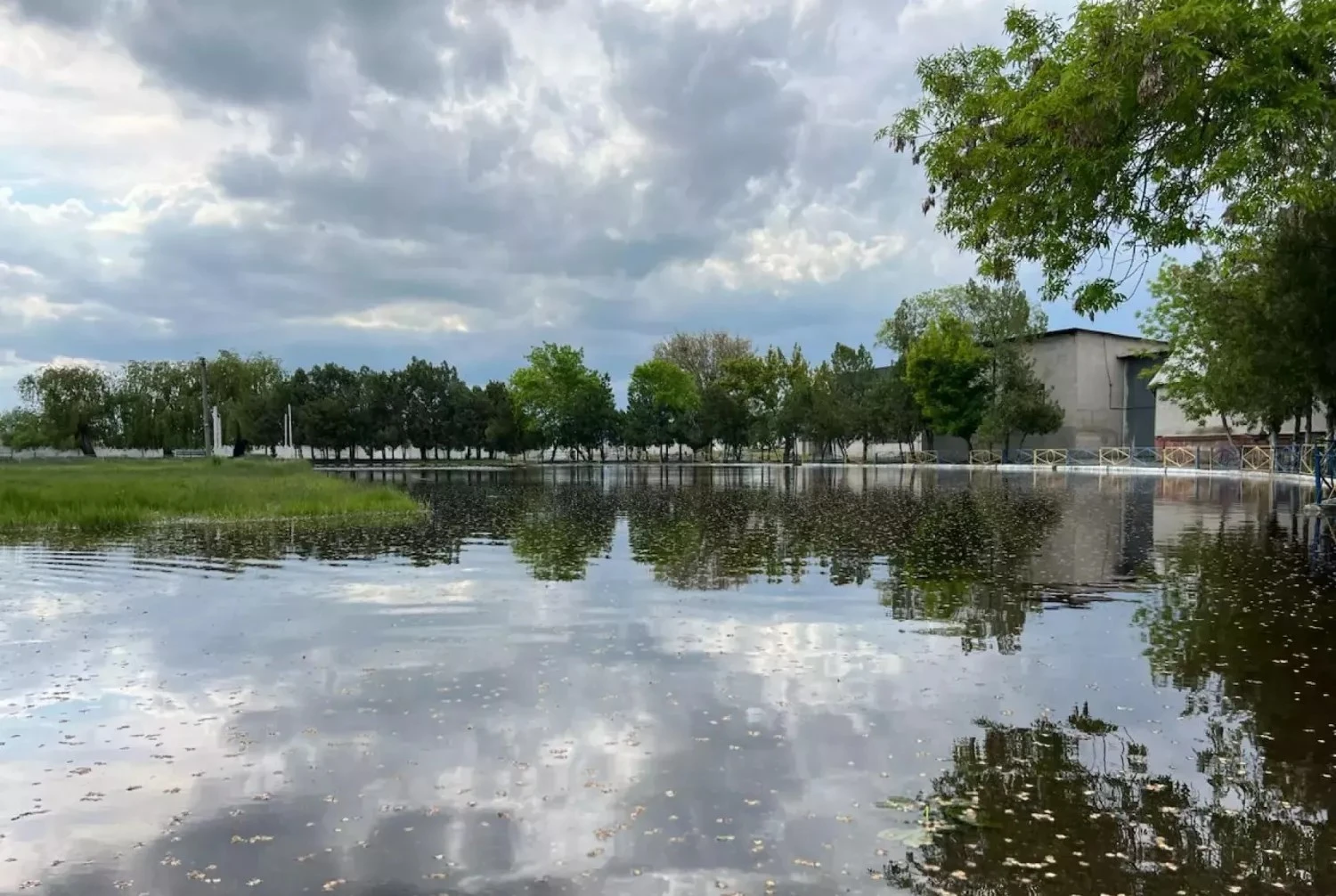 Замість футболу — водойма для птахів: на Миколаївщині шукають спосіб врятувати затоплений стадіон спортшколи