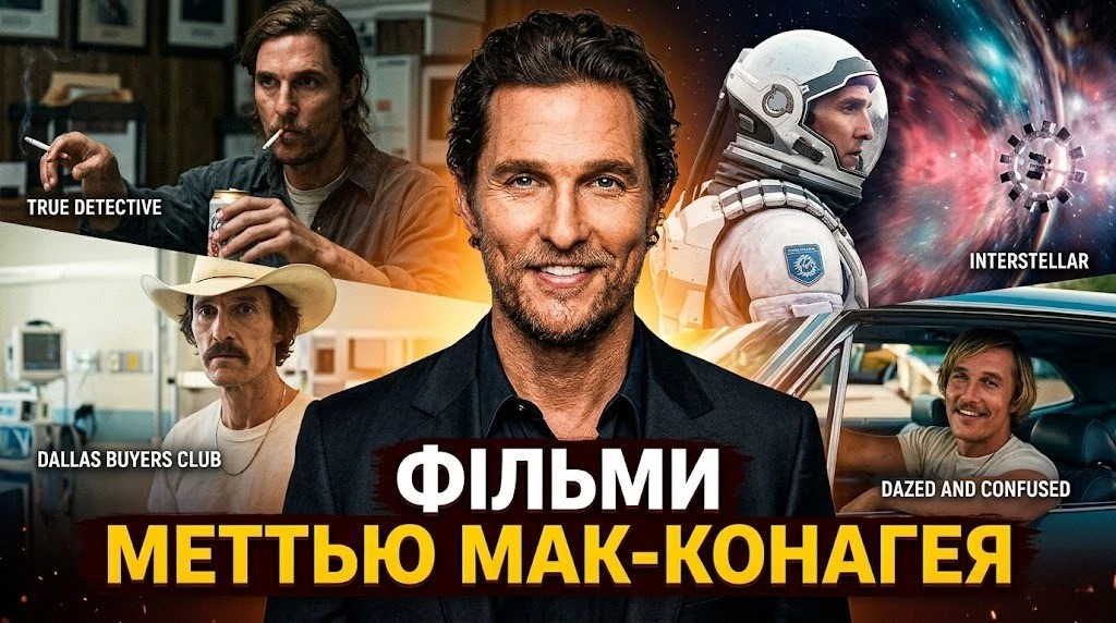 Меттью Мак-Конагей у найкращих фільмах своєї кар’єри