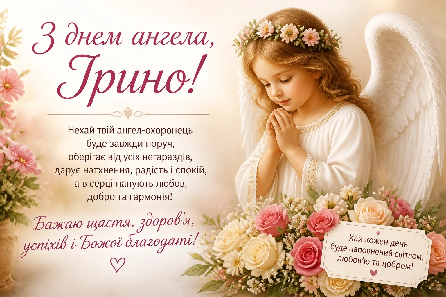 Привітання з днем ангела Ірини