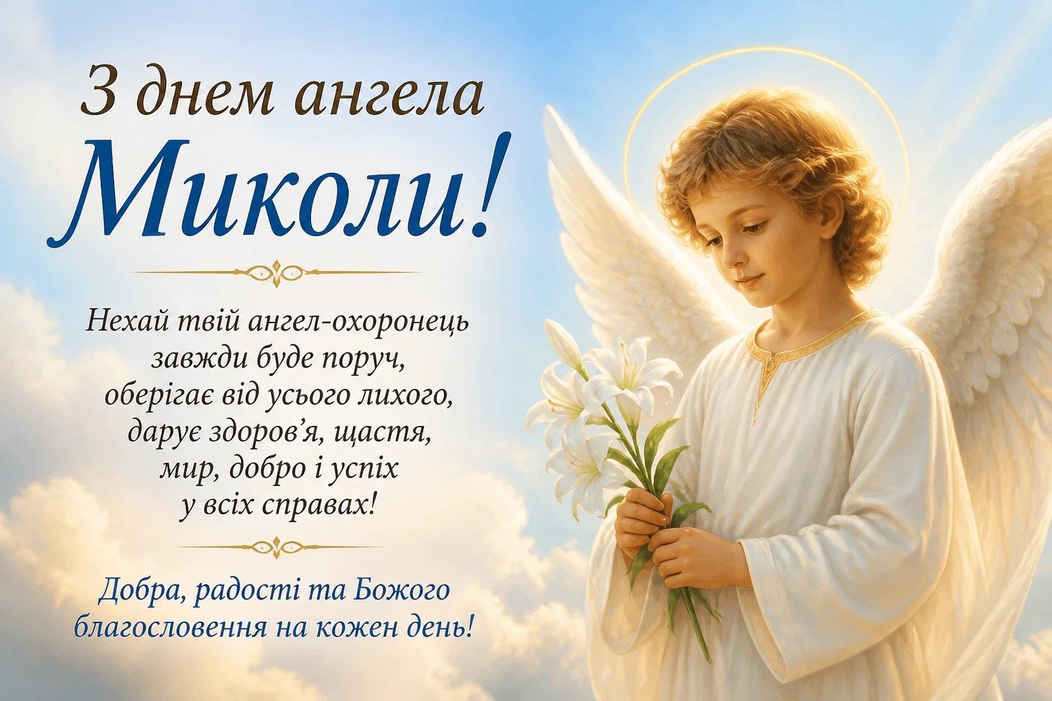 З днем ангела Миколи