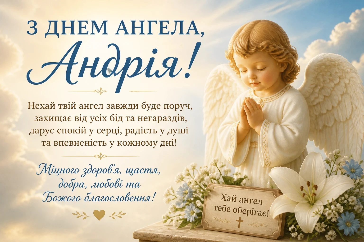 Привітання з днем ангела Андрія