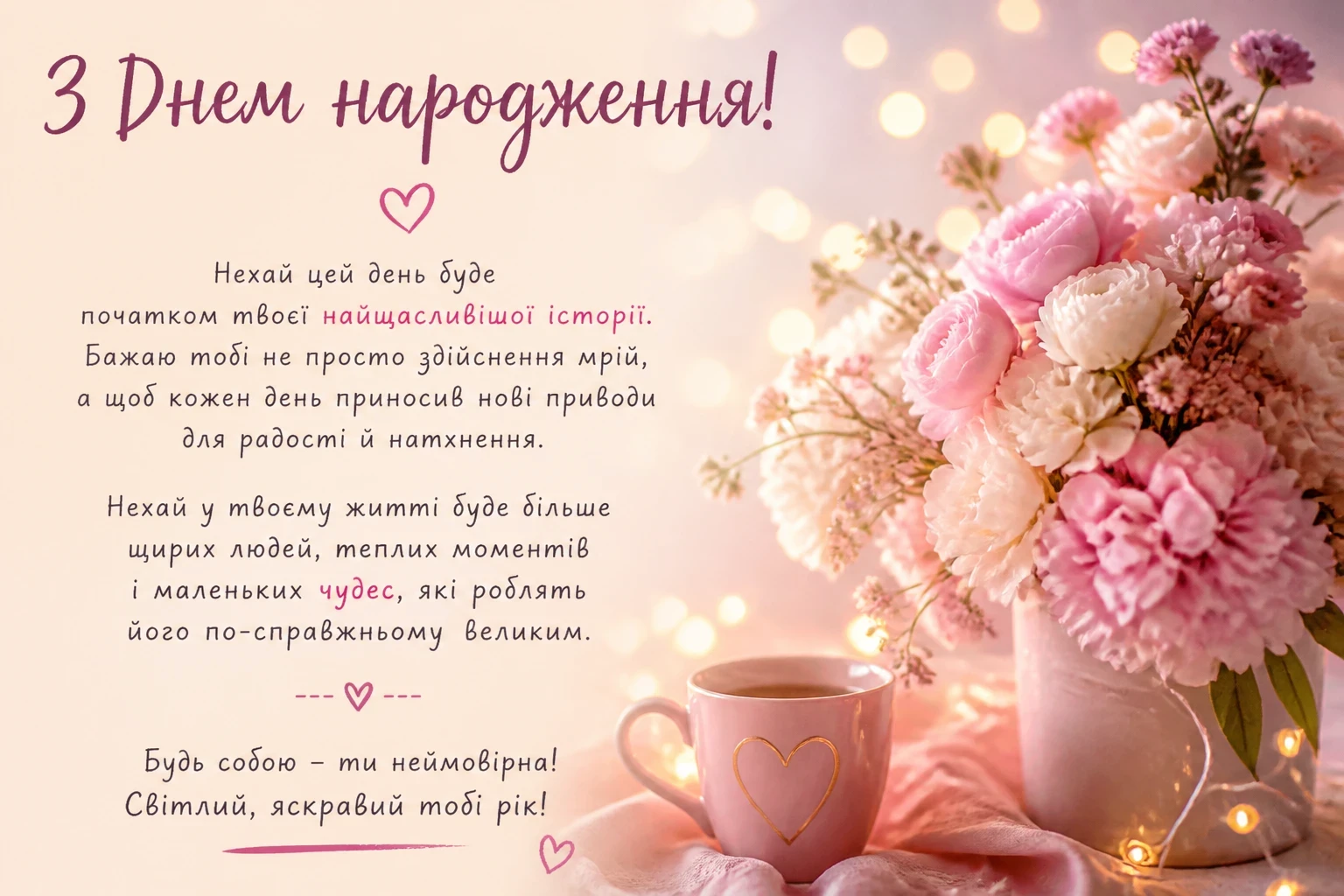 Оригінальне привітання з днем народження дівчині
