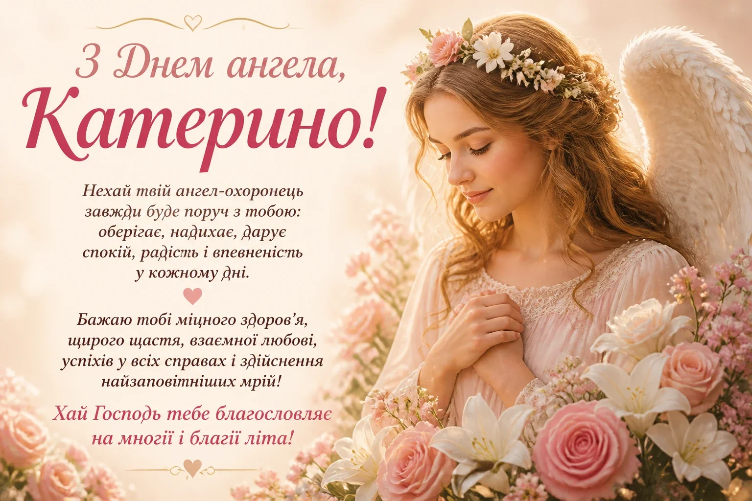 Привітання на день ангела Катерини
