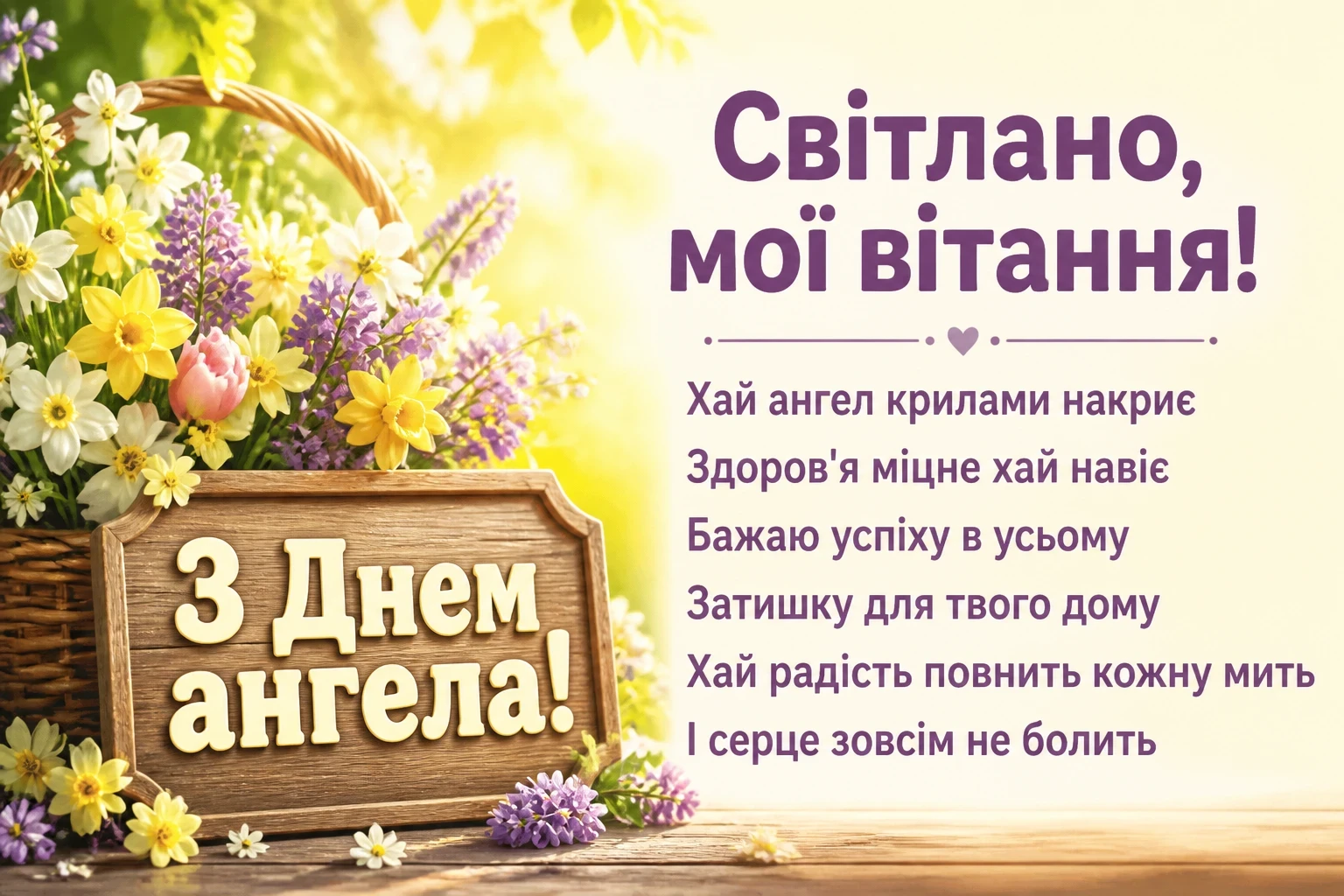 з днем ангела світлана
