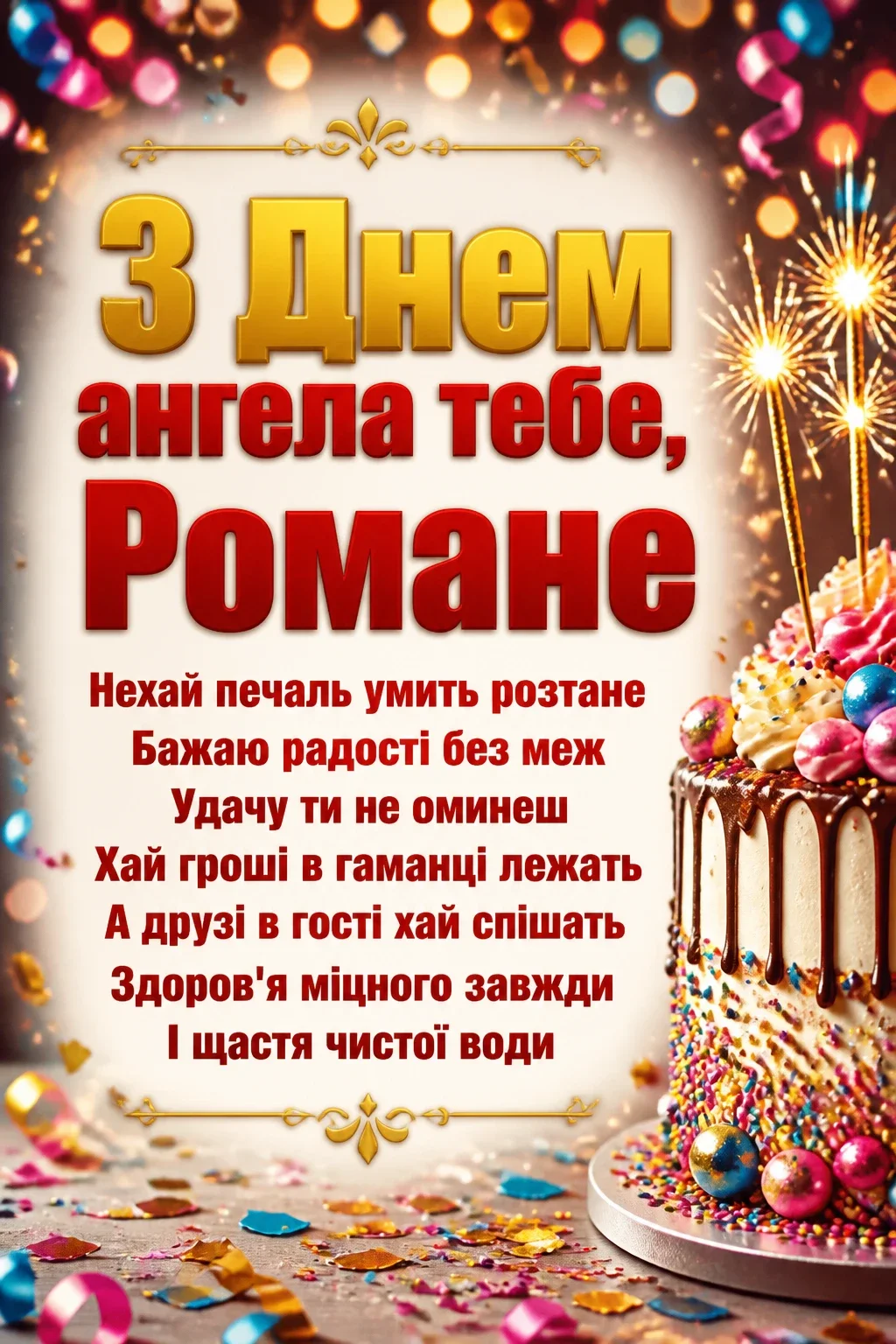 з днем ангела романа