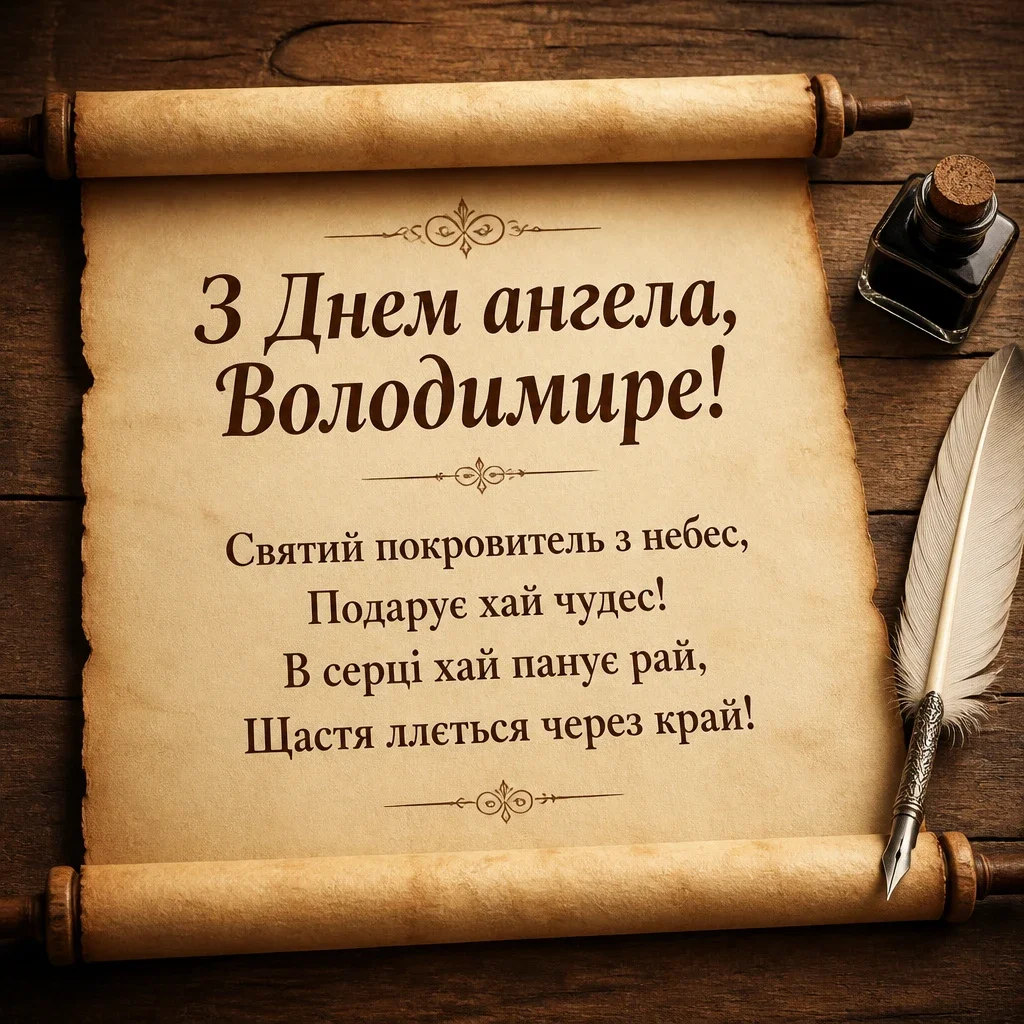 з днем ангела володимира
