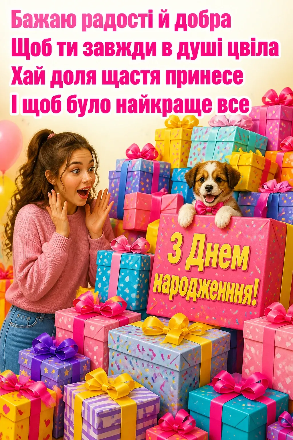 оригінальне привітання з днем народження дівчині