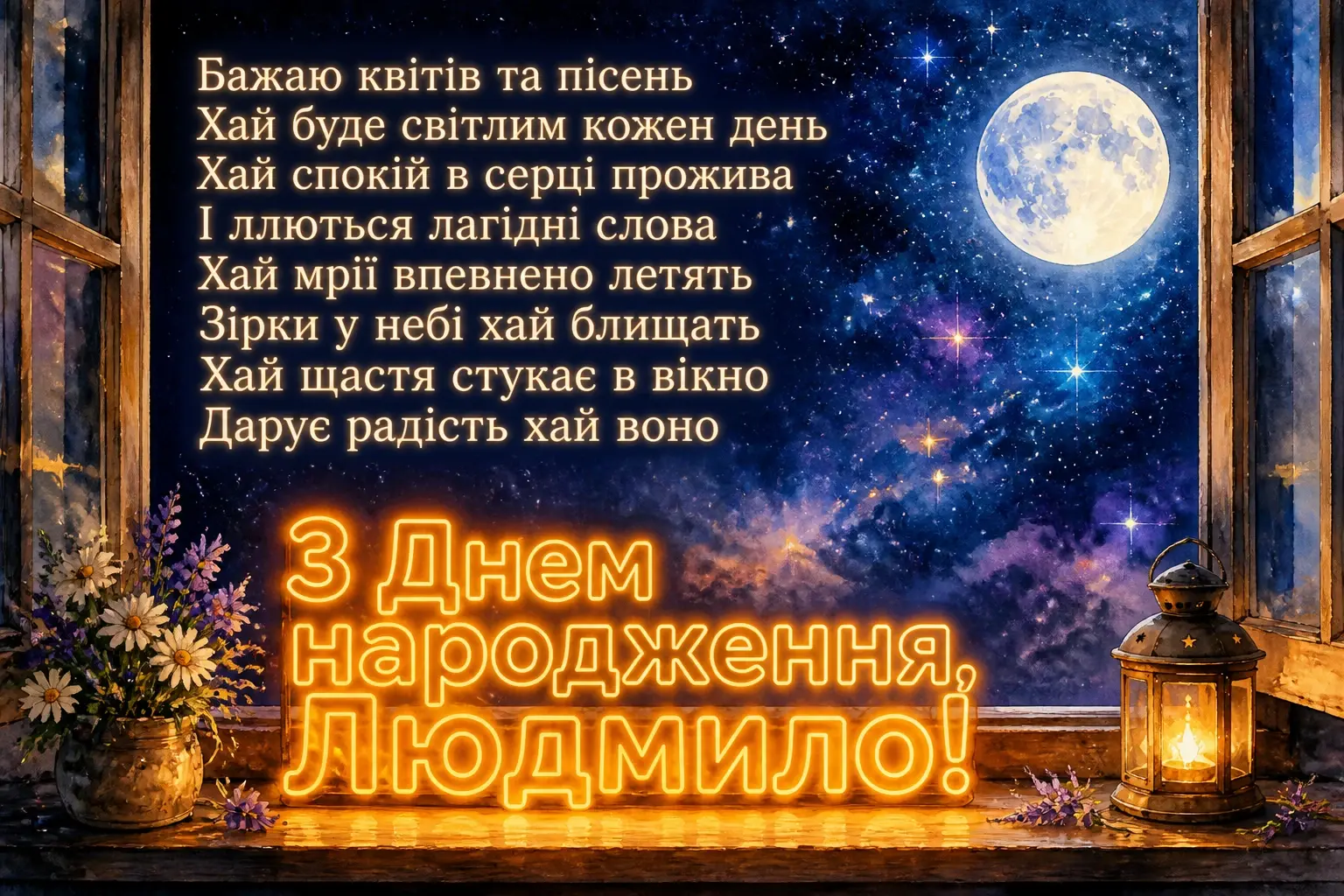 з днем народження людмила з днем народження людмила