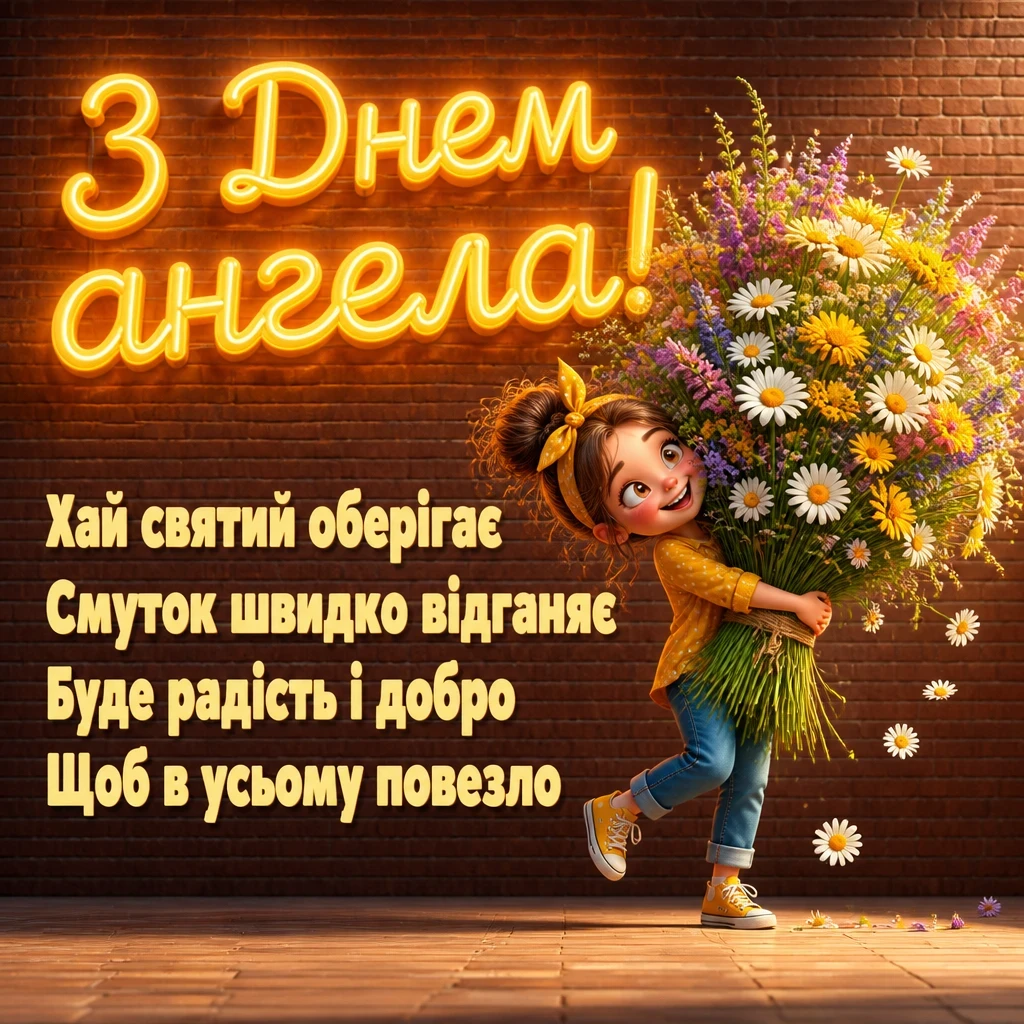з днем ангела квіти