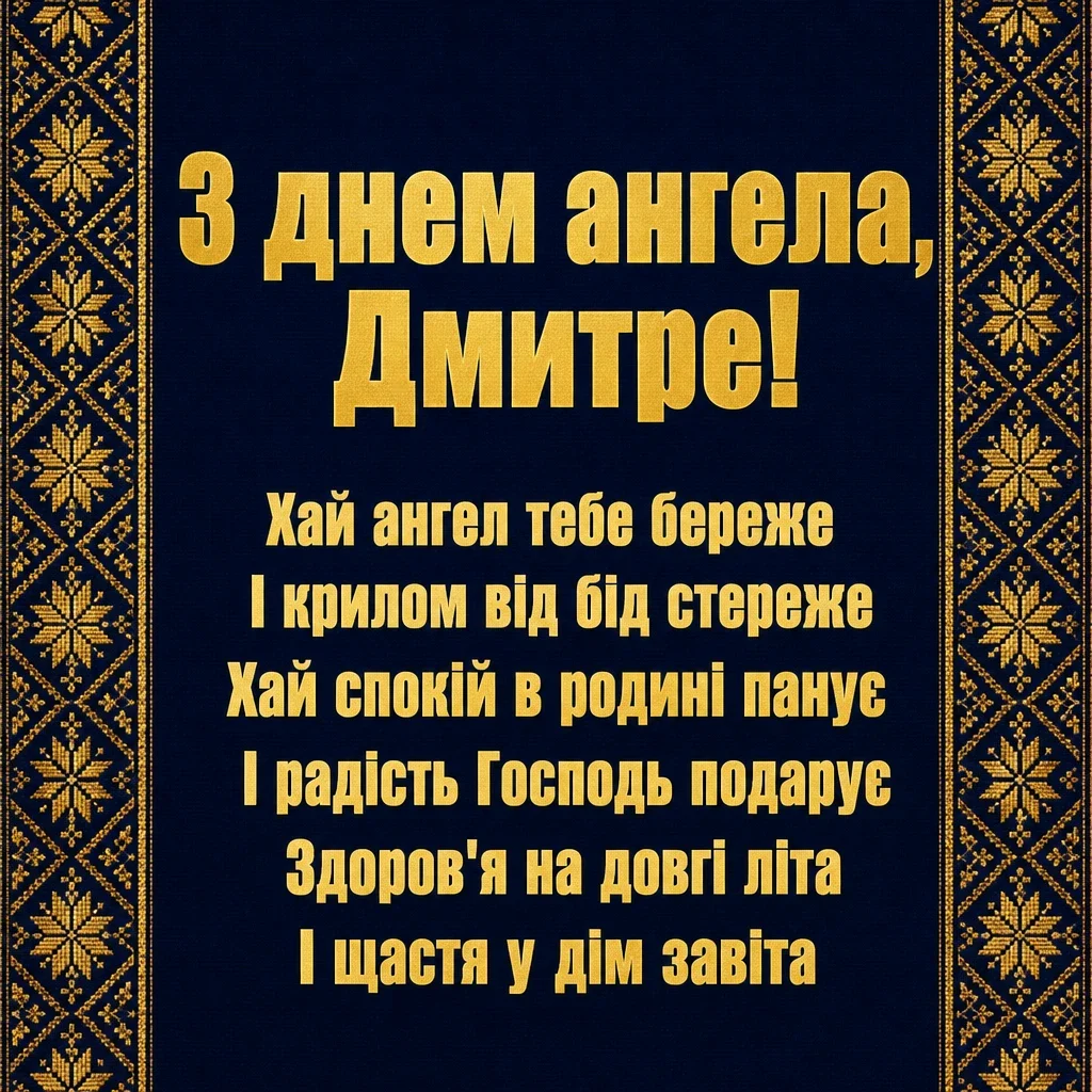 з днем ангела дмитра